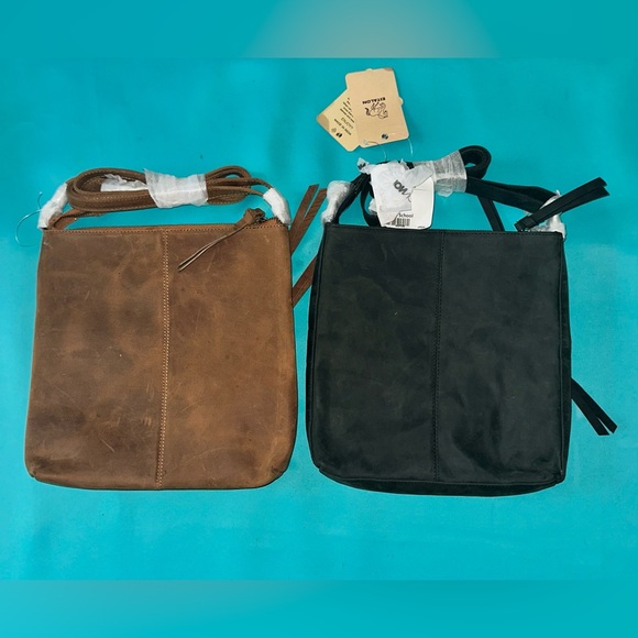 Bundle of Brown and Black Leather Crossbody Bags - Picture 2 of 3